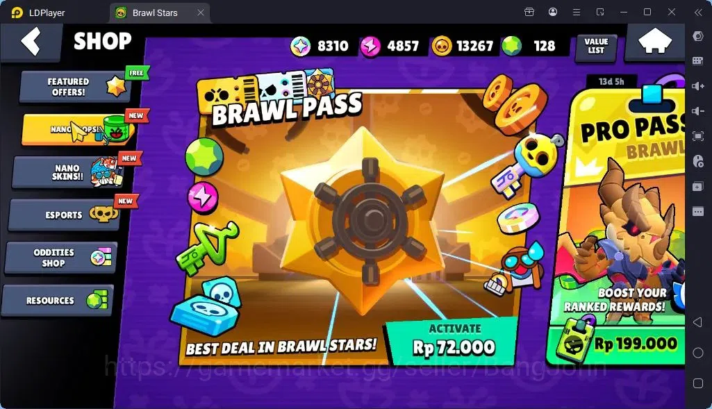 Brawl Stars Accounts Global |Trophy 1468 | Brawler 22, 4 Max | Skins 1 Mythic,5 Epic|Bling 8310|Protect Off|Check SS BRS308B 14