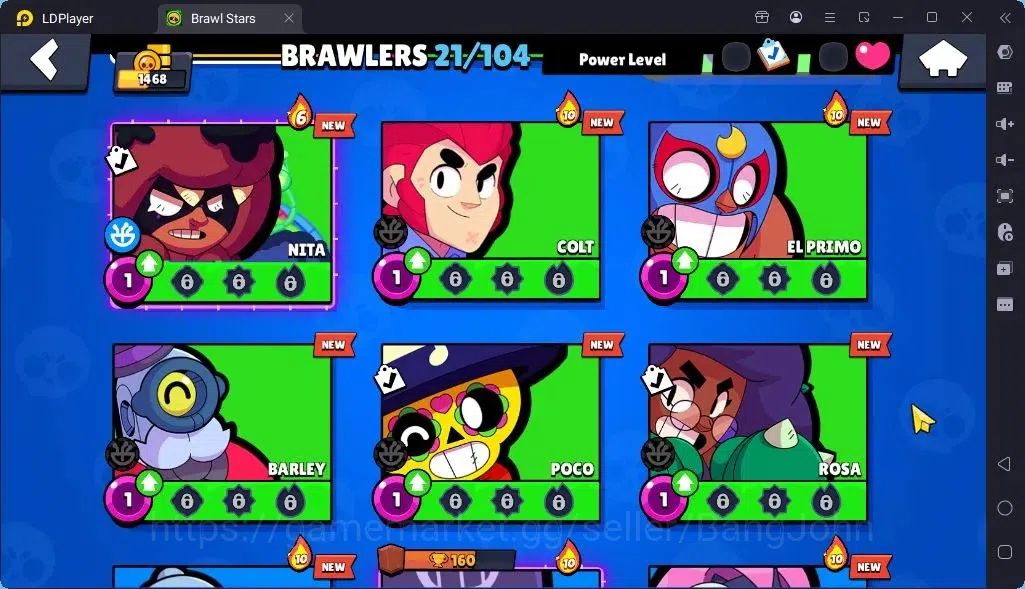 Brawl Stars Accounts Global |Trophy 1468 | Brawler 22, 4 Max | Skins 1 Mythic,5 Epic|Bling 8310|Protect Off|Check SS BRS308B 16