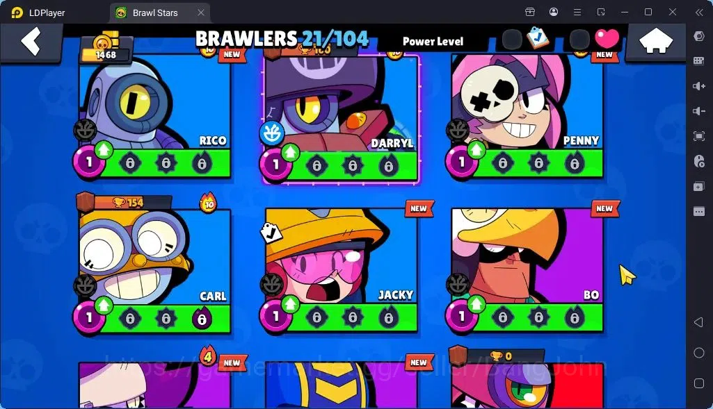 Brawl Stars Accounts Global |Trophy 1468 | Brawler 22, 4 Max | Skins 1 Mythic,5 Epic|Bling 8310|Protect Off|Check SS BRS308B 17