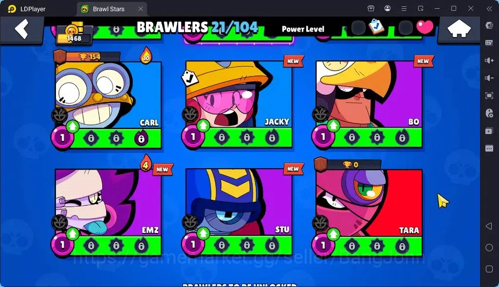Brawl Stars Accounts Global |Trophy 1468 | Brawler 22, 4 Max | Skins 1 Mythic,5 Epic|Bling 8310|Protect Off|Check SS BRS308B 18