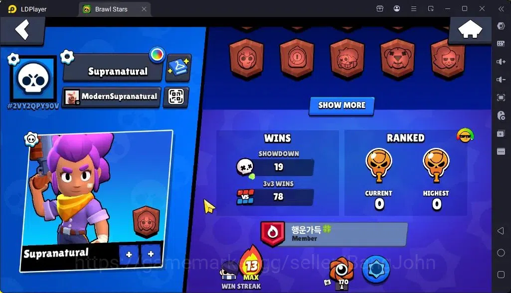 Brawl Stars Accounts Global |Trophy 1468 | Brawler 22, 4 Max | Skins 1 Mythic,5 Epic|Bling 8310|Protect Off|Check SS BRS308B 3