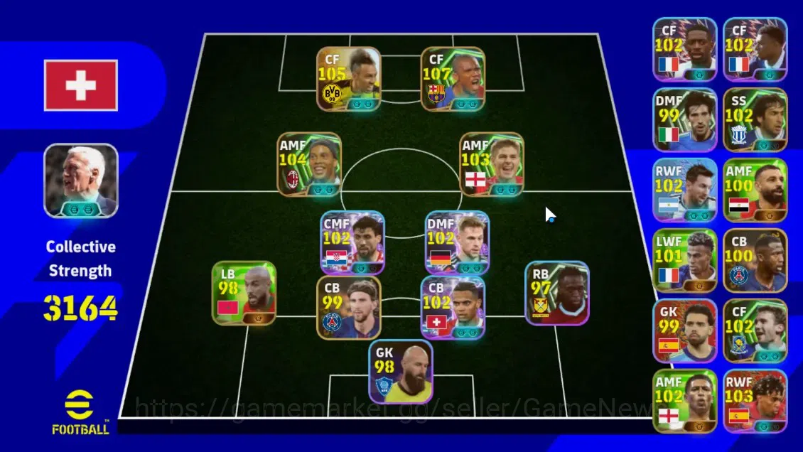eFootball Accounts Legends & Iconic Players Android|6 Epic Samuel Eto'o,Aubameyang Collab Naruto,Ronaldinho,Steven 1