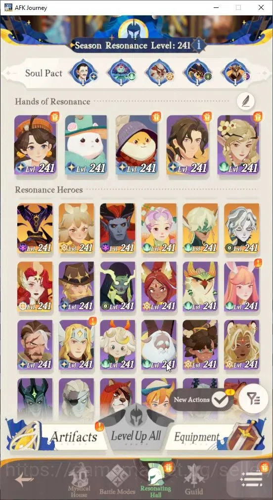 AFK Journey Accounts GLOBAL S455|Ready Gacha|6 Hero Selector|25 S Char[ image 2