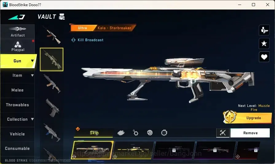 Blood Strike Accounts Others ASIA | 1 ULTRA MELEE - Dual Blades |1 AOT: FAL - Primal Giant |7 ULTRA Guns | 1 TR: JACK | 9 3