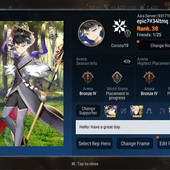 Epic Seven Accounts Limited Hero Asia Unverif | 11 ML (SS Vivian,LR Krau,US Choux,Etc.)+Collab Frieren+Stark|SS 1.4K|Stigma
