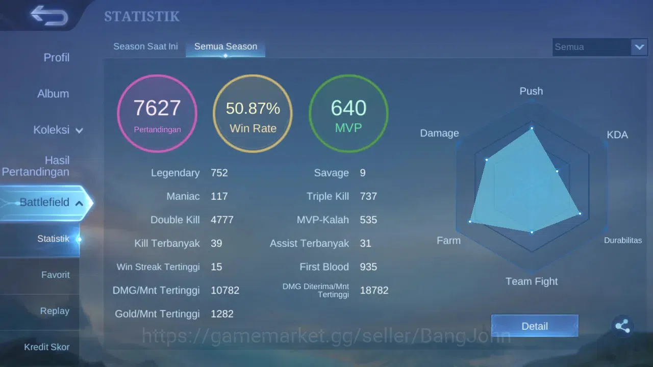 Mobile Legends: Bang Bang Accounts Global | Skin 333 | Spec EXP | Soulvessel Benned | image 2