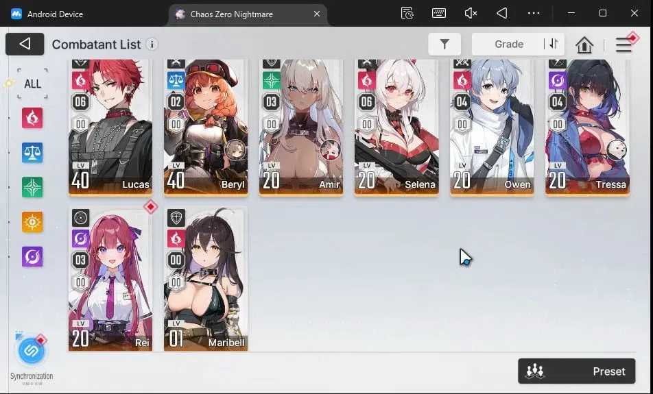 Chaos Zero Nightmare Accounts ASIA Lv55|9 SSR[(HeidemarieM5,Diana,Narja,Mei Lin, image 4