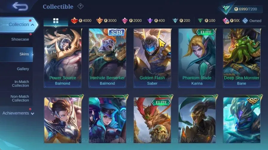 Mobile Legends: Bang Bang Accounts Hero 57|Skin 49|Epic Valir,Allstar Yu Zhong,515 Zi image 10
