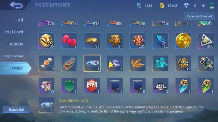 Mobile Legends: Bang Bang Accounts Hero 57|Skin 49|Epic Valir,Allstar Yu Zhong,515 Zi image 18