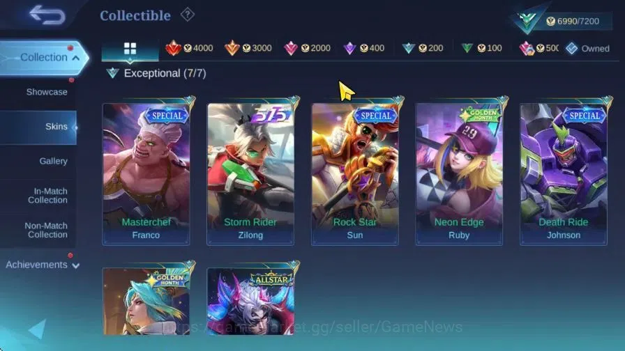 Mobile Legends: Bang Bang Accounts Hero 57|Skin 49|Epic Valir,Allstar Yu Zhong,515 Zi image 8
