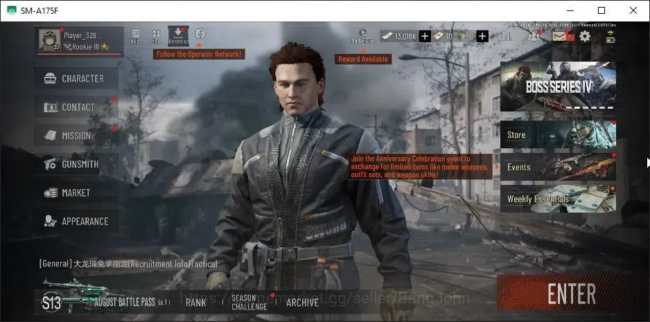 Arena Breakout Accounts High-End Mobile |Lv.30|CV 13M|SV 13M|Lava AUG, DS ACE31, TS Groza, TS FAMAS, TS T03, GM AK-12|1 1