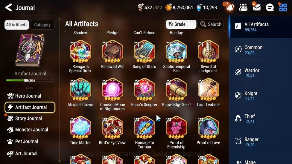 Epic Seven Accounts Mid-Tier ASIA Unverif|12 ML(BArunka,E Ilynav,NM Luna,Etc)+Stark,SF Sigret,AS Flan,Etc|PoH+Bless ON|10K 12