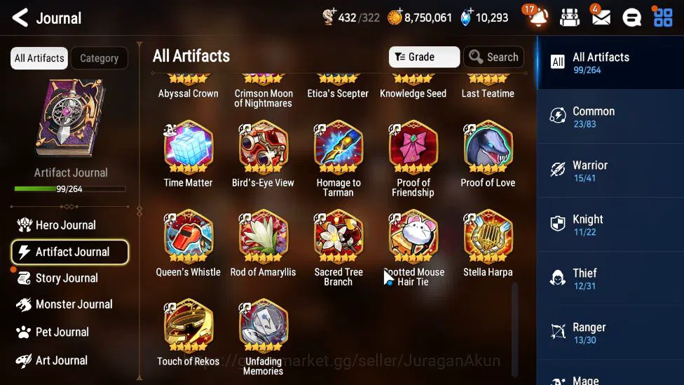 Epic Seven Accounts Mid-Tier ASIA Unverif|12 ML(BArunka,E Ilynav,NM Luna,Etc)+Stark,SF Sigret,AS Flan,Etc|PoH+Bless ON|10K 13