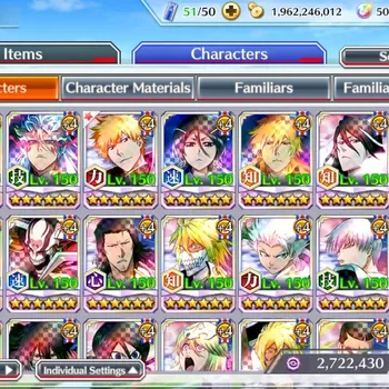 Bleach: Brave Souls Accounts Starter Global|50K Orb|Main Hard+Fresh Side Story|11th Aizen,GrimJow,New Ichigo,10th
