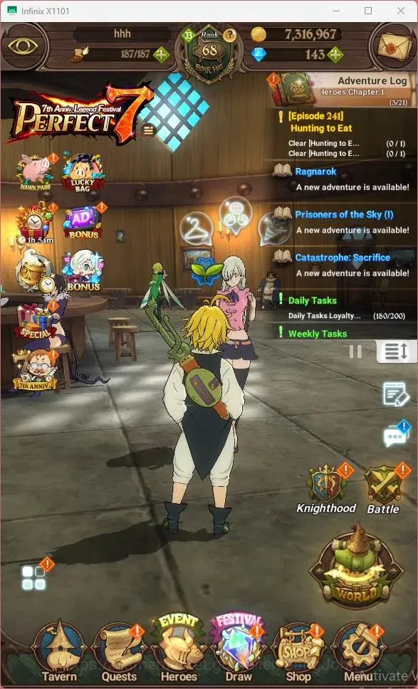 The Seven Deadly Sins: Grand Cross Accounts Global | 2.43M CC | DM 143| LR Mesis 5/6| UR Menor image 7