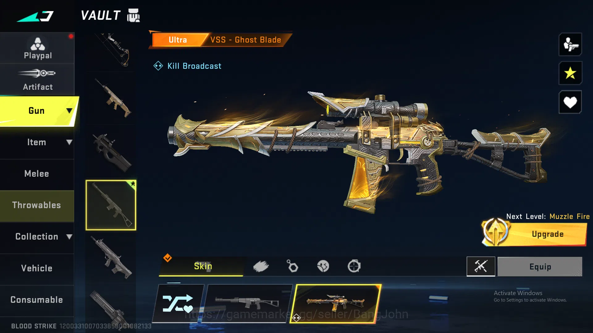 Blood Strike Accounts ASIA | M4 Legend | URB Legend | VSS Ultra | Change image 4