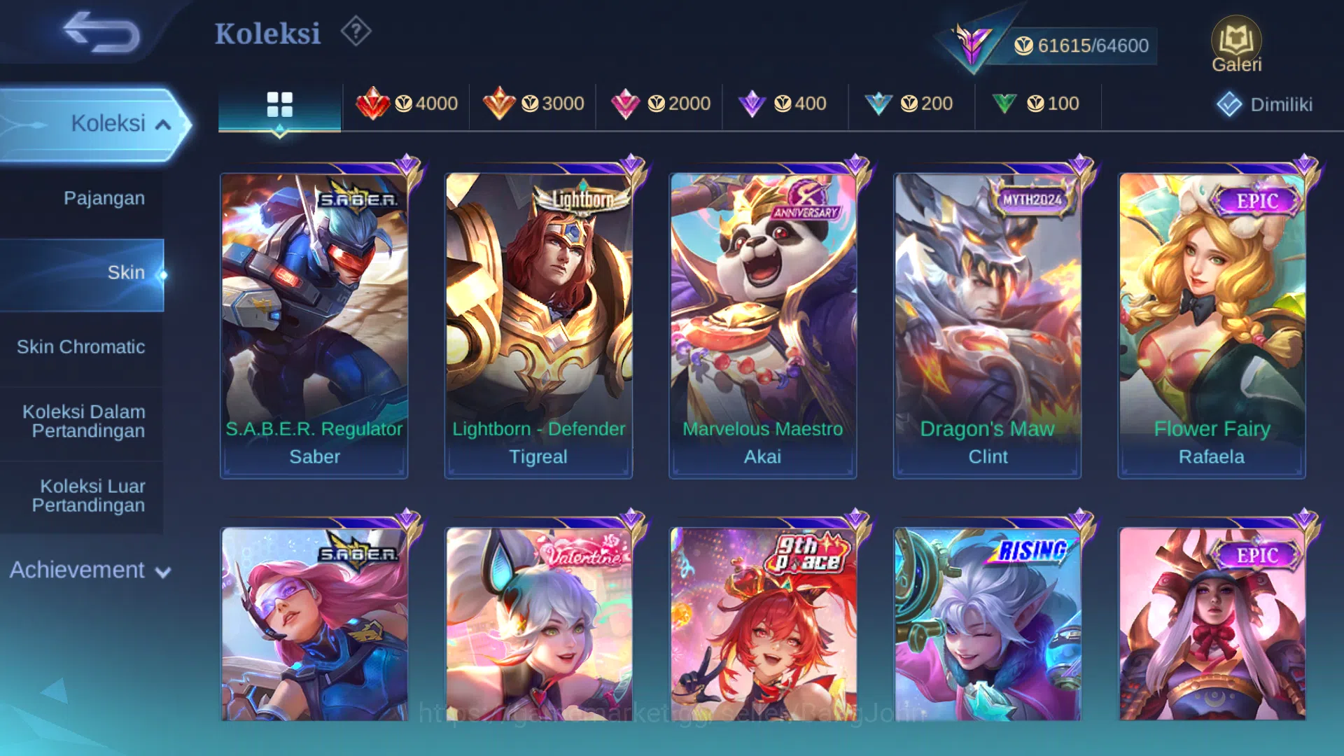 Mobile Legends: Bang Bang Accounts Hero 100 | skin 194 | saint badang emas | prime gr image 13