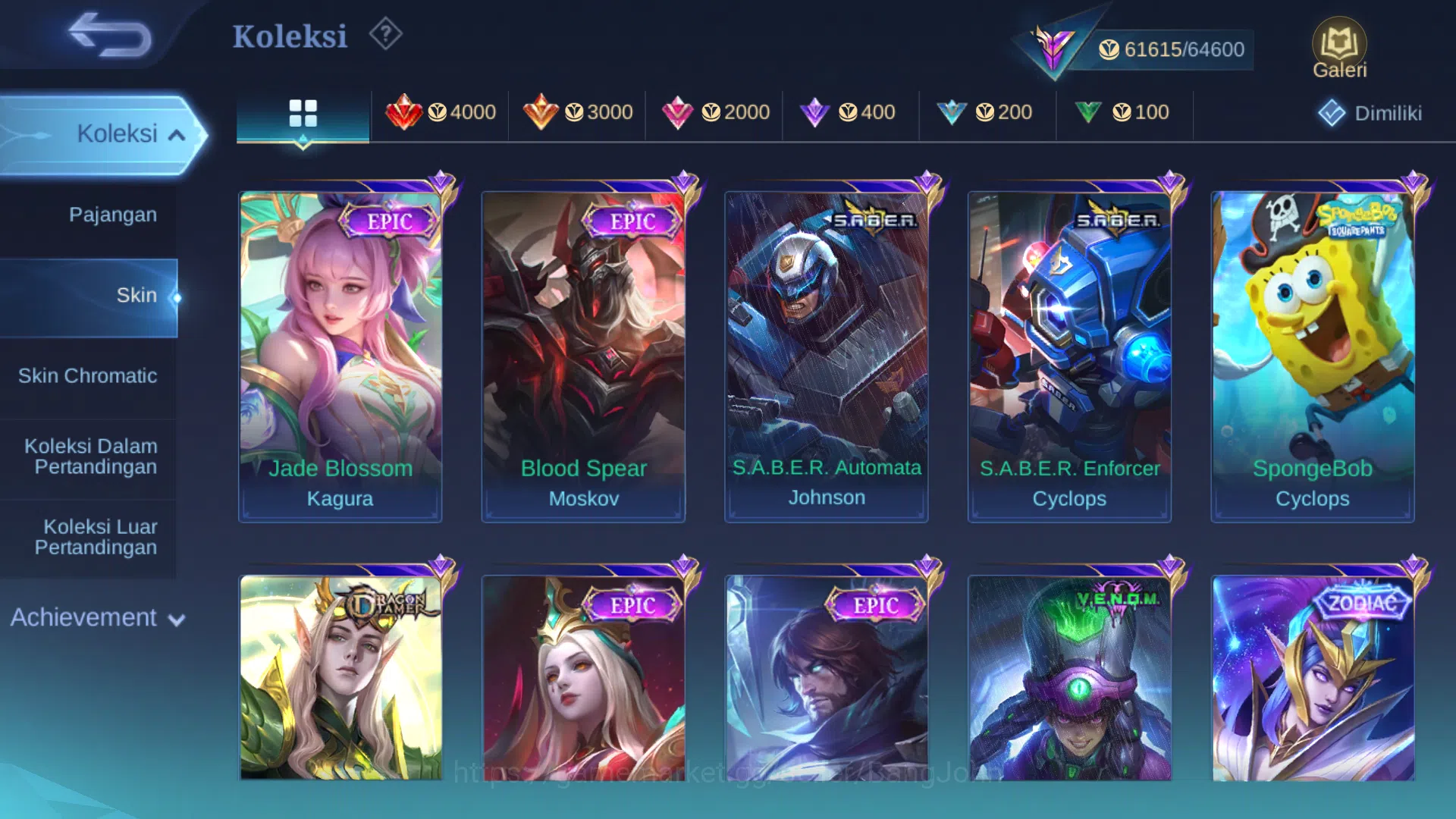 Mobile Legends: Bang Bang Accounts Hero 100 | skin 194 | saint badang emas | prime gr image 15
