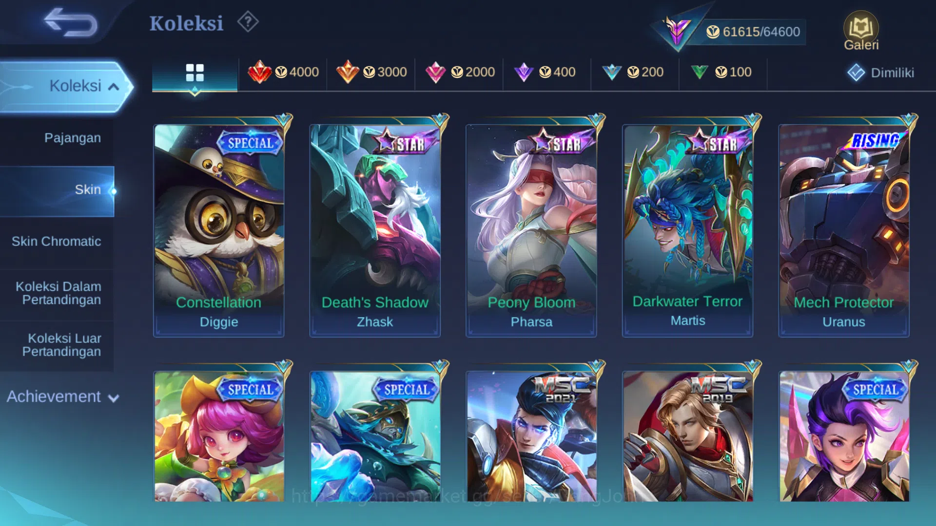 Mobile Legends: Bang Bang Accounts Hero 100 | skin 194 | saint badang emas | prime gr image 4