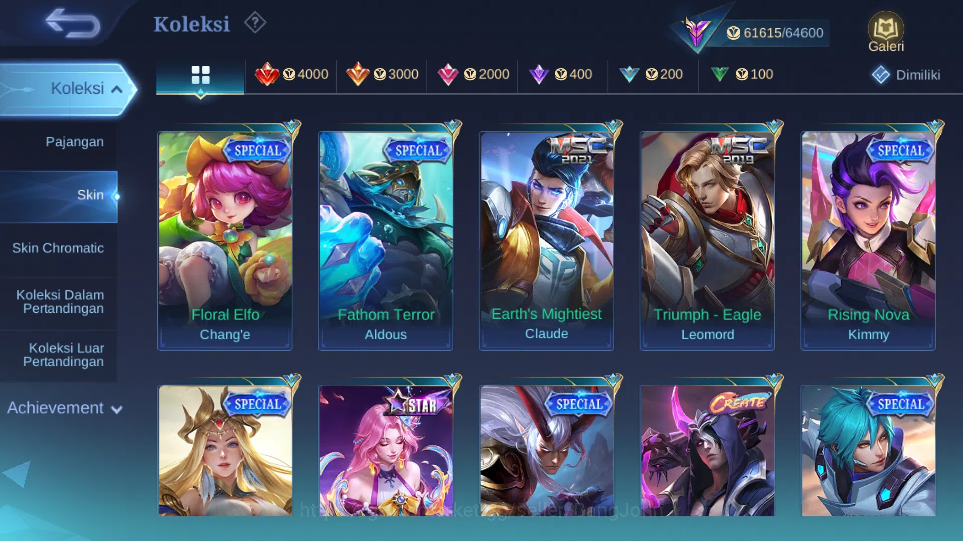 Mobile Legends: Bang Bang Accounts Hero 100 | skin 194 | saint badang emas | prime gr image 5