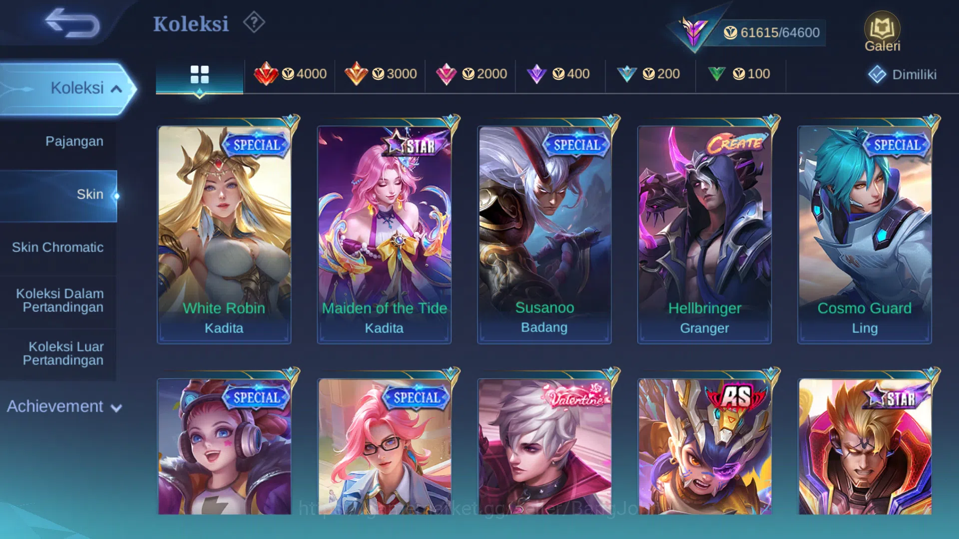 Mobile Legends: Bang Bang Accounts Hero 100 | skin 194 | saint badang emas | prime gr image 6