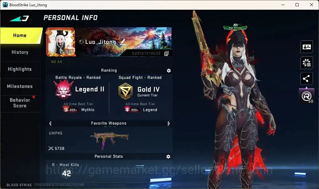 Blood Strike Accounts Others ASIA | 1 EVO: FAL|1 Eternal Mp5-Bloodrift|2 EVA|1 TR|1 Ultra Melee|9 Ultra Guns|10 Ultra 1