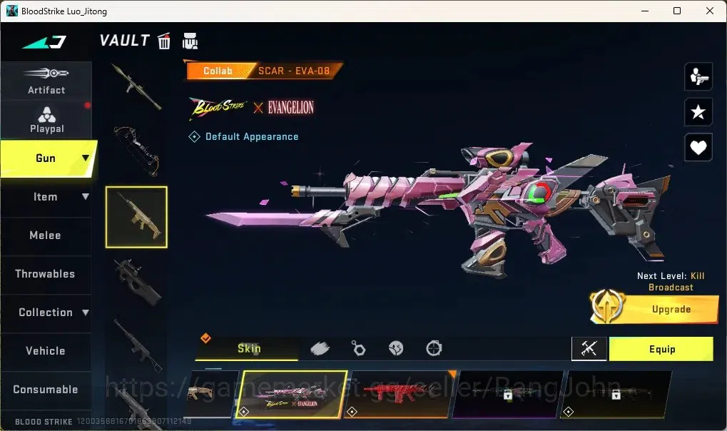 Blood Strike Accounts Others ASIA | 1 EVO: FAL|1 Eternal Mp5-Bloodrift|2 EVA|1 TR|1 Ultra Melee|9 Ultra Guns|10 Ultra 8