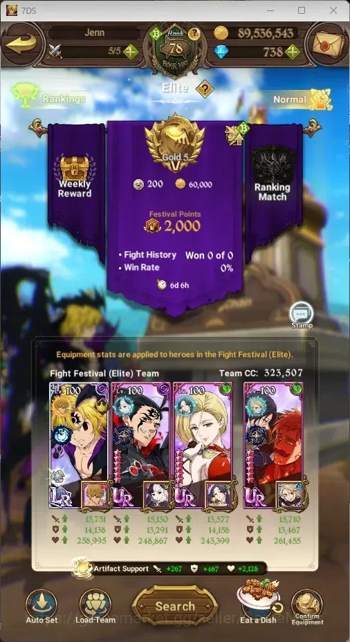 The Seven Deadly Sins: Grand Cross Accounts ASIA|4M CC|738 DM|6 LR+10 UR|NMeli6/6,Roxy2/6,Dian image 11