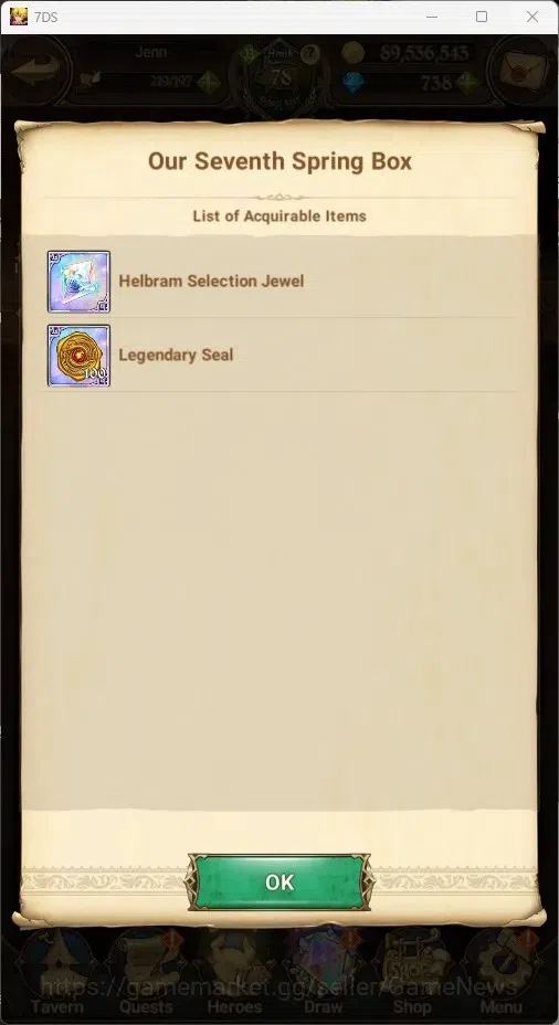 The Seven Deadly Sins: Grand Cross Accounts ASIA|4M CC|738 DM|6 LR+10 UR|NMeli6/6,Roxy2/6,Dian image 20