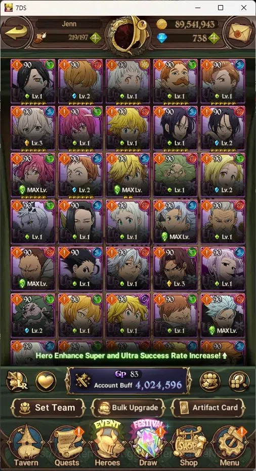 The Seven Deadly Sins: Grand Cross Accounts ASIA|4M CC|738 DM|6 LR+10 UR|NMeli6/6,Roxy2/6,Dian image 5
