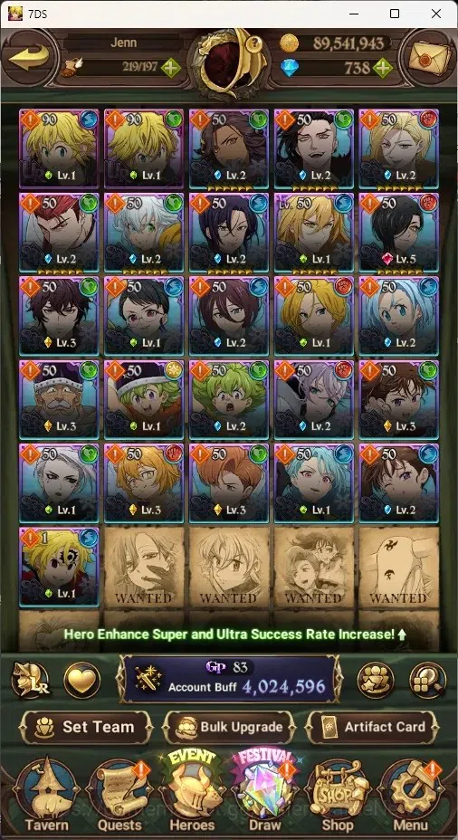 The Seven Deadly Sins: Grand Cross Accounts ASIA|4M CC|738 DM|6 LR+10 UR|NMeli6/6,Roxy2/6,Dian image 8