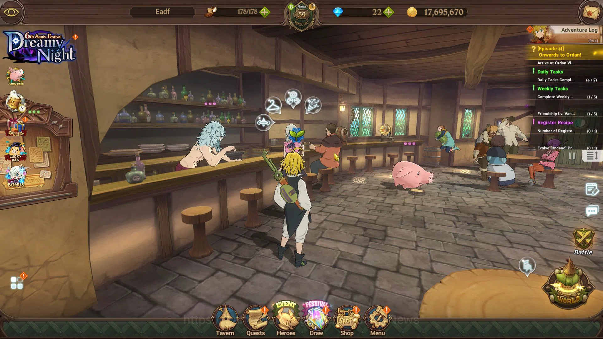 The Seven Deadly Sins: Grand Cross Accounts Global | 1M CC | Starter Ch4 | 4 UR | Nightmare Sa image 5