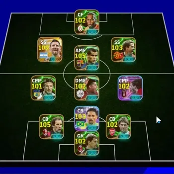 eFootball Accounts Legends & Iconic Players Android|Big Time Lionel Messi|19 Epic Rivaldo,Franco Baresi,Michael Owen,Didier