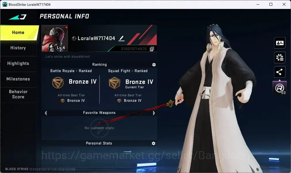 Blood Strike Accounts ASIA | 1 Collab TR Katana - The Path of Rebirth , image 1