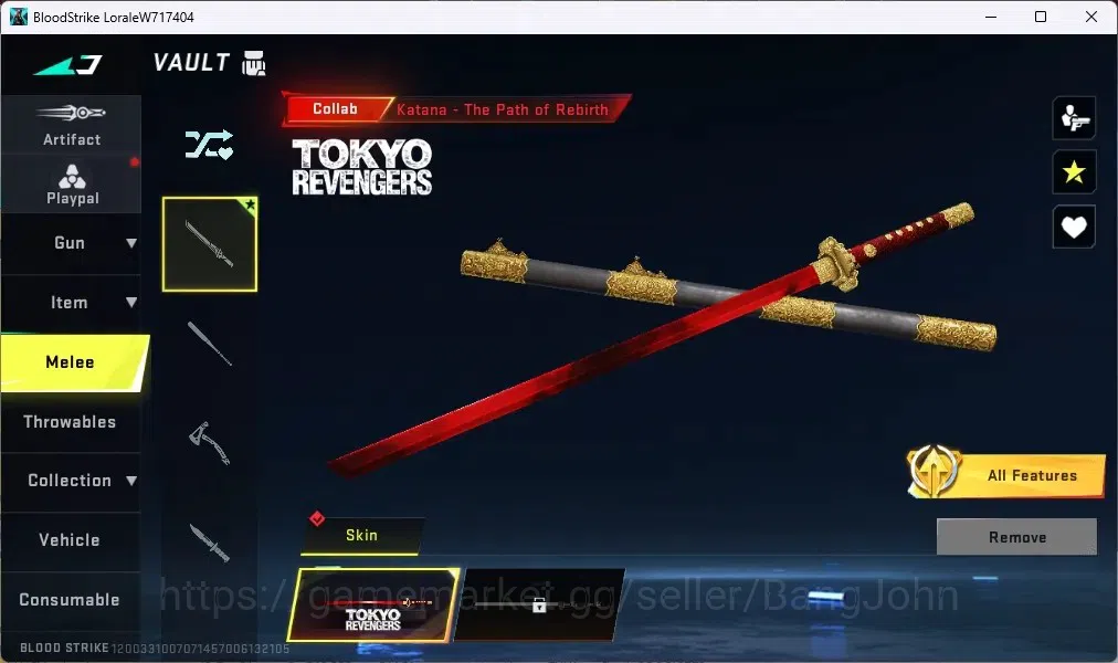 Blood Strike Accounts ASIA | 1 Collab TR Katana - The Path of Rebirth , image 2