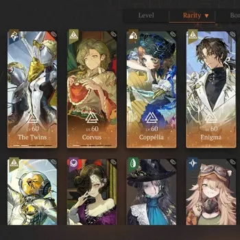 Reverse: 1999 Accounts Endgame Global|Lv 55|Team Brume P1|17 SSR 2 Limited|Rhiannon P5,TheTwins P2 +Psychube|Crovus