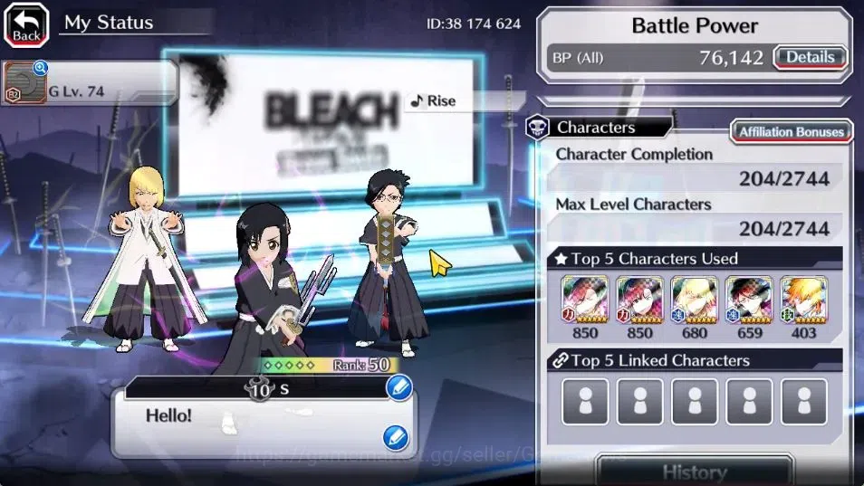 Bleach: Brave Souls Accounts [GLOBAL]6K Orbs+Fresh All Story|TYBW26[Momo,Shinji image 3