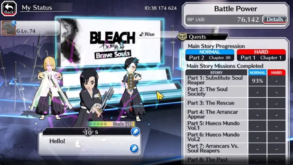 Bleach: Brave Souls Accounts [GLOBAL]6K Orbs+Fresh All Story|TYBW26[Momo,Shinji image 4