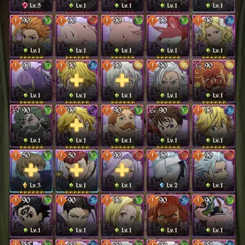 The Seven Deadly Sins: Grand Cross Accounts Midgame Asia CC 2M|87 Diamon Chapter 4|6UR+2LR+1UR Sellector : Nemesis Meliodas