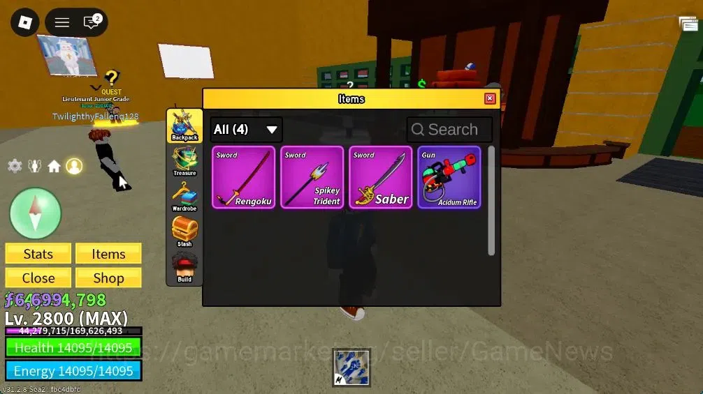 Roblox Accounts Blox Fruit|Lv MAX|God Human (Lv 131)|24M Beli 6,6K image 2