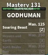 Roblox Accounts Blox Fruit|Lv MAX|God Human (Lv 131)|24M Beli 6,6K image 7