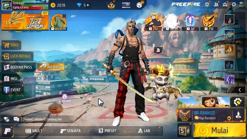Free Fire Accounts Indonesia|MP40 Predatory Cobra Lv4|M4A1 Venom,XM8 Poison Pumpkin|Orochi,Jiraiya Bundle|273 Vault+105 1