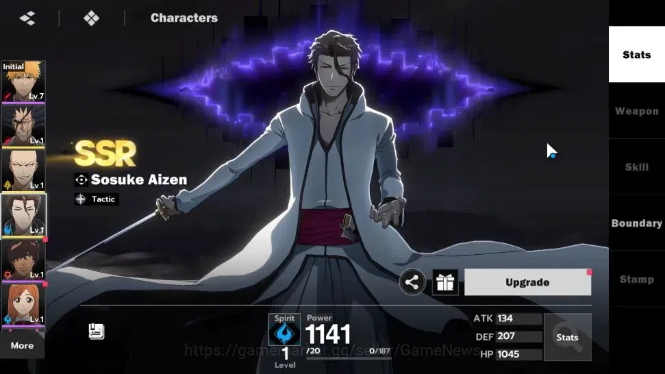 BLEACH: Soul Resonance Accounts Crunchyroll NA |Fresh Starter LV 3|3 SSR Aizen, Ma image 2