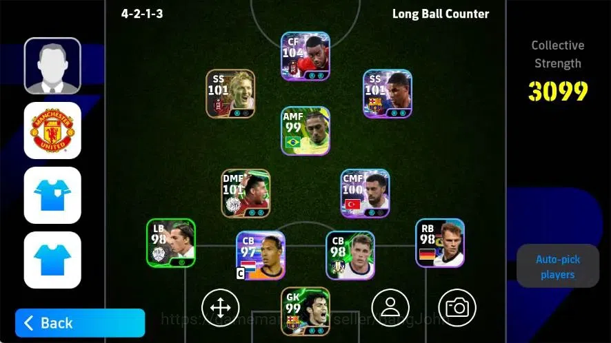 eFootball Accounts Others Mobile|PW 3099 |Adriano PES,Alexander Isak ShowT,Marcus Rashford ShowT|2026|Check SS EFB2235B 1