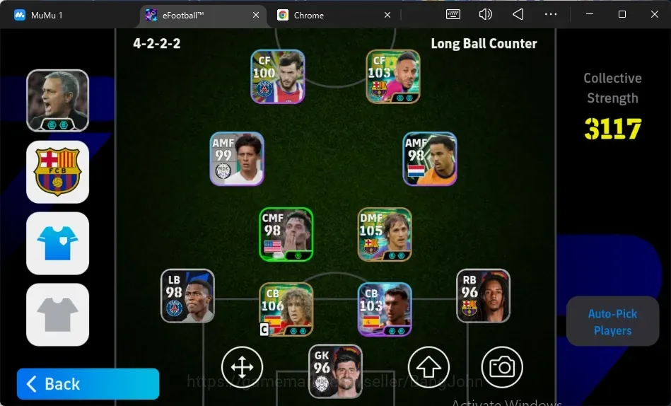 eFootball Accounts Legends & Iconic Players Android|PW 3117|Epic Puyol Edmilson Aubameyang,Shwt Laporte Jackson Messi|Coach 1