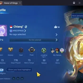 Honor of Kings Accounts Rare Skin Global|50H 37S|Legend: DianWei,Yao|KIC:Luna|Limited:Daji|LIMBO:Donghuang|Many Epic