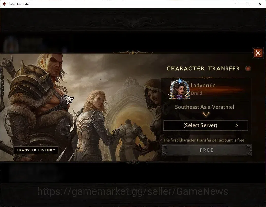 Diablo Immortal Accounts SEA - Verathiel|CS ON|Lv60(724)|Druid|CR 41k|Reso  image 2
