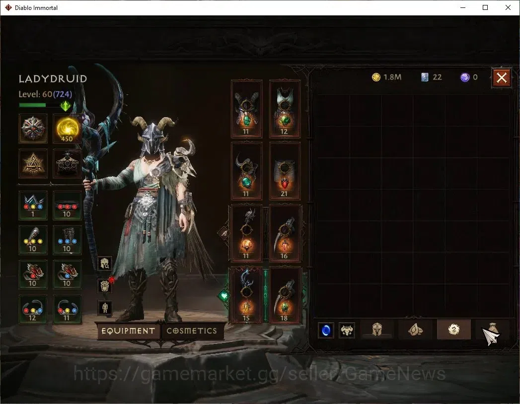 Diablo Immortal Accounts SEA - Verathiel|CS ON|Lv60(724)|Druid|CR 41k|Reso  image 6