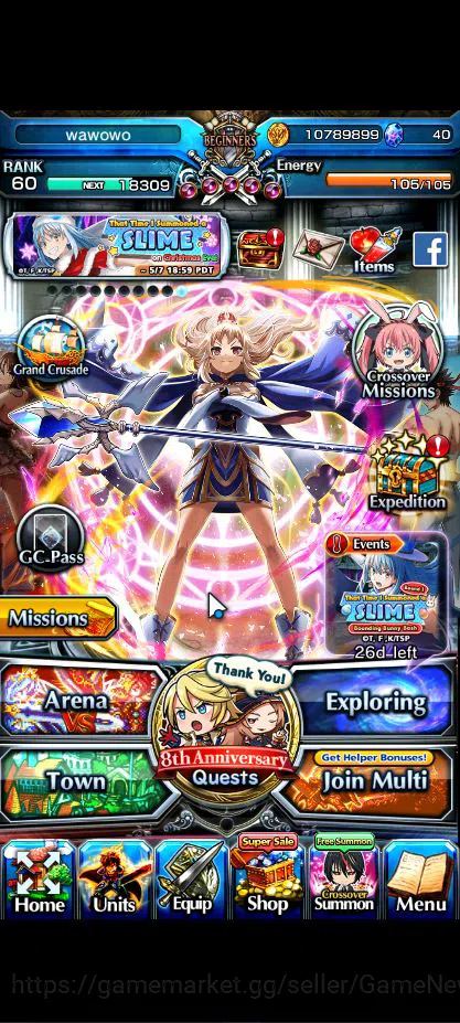 Grand Summoners Starter Global|Rank 60|8 Ascend+3 TW|[Sagara,SS Liza,Blizz image 1