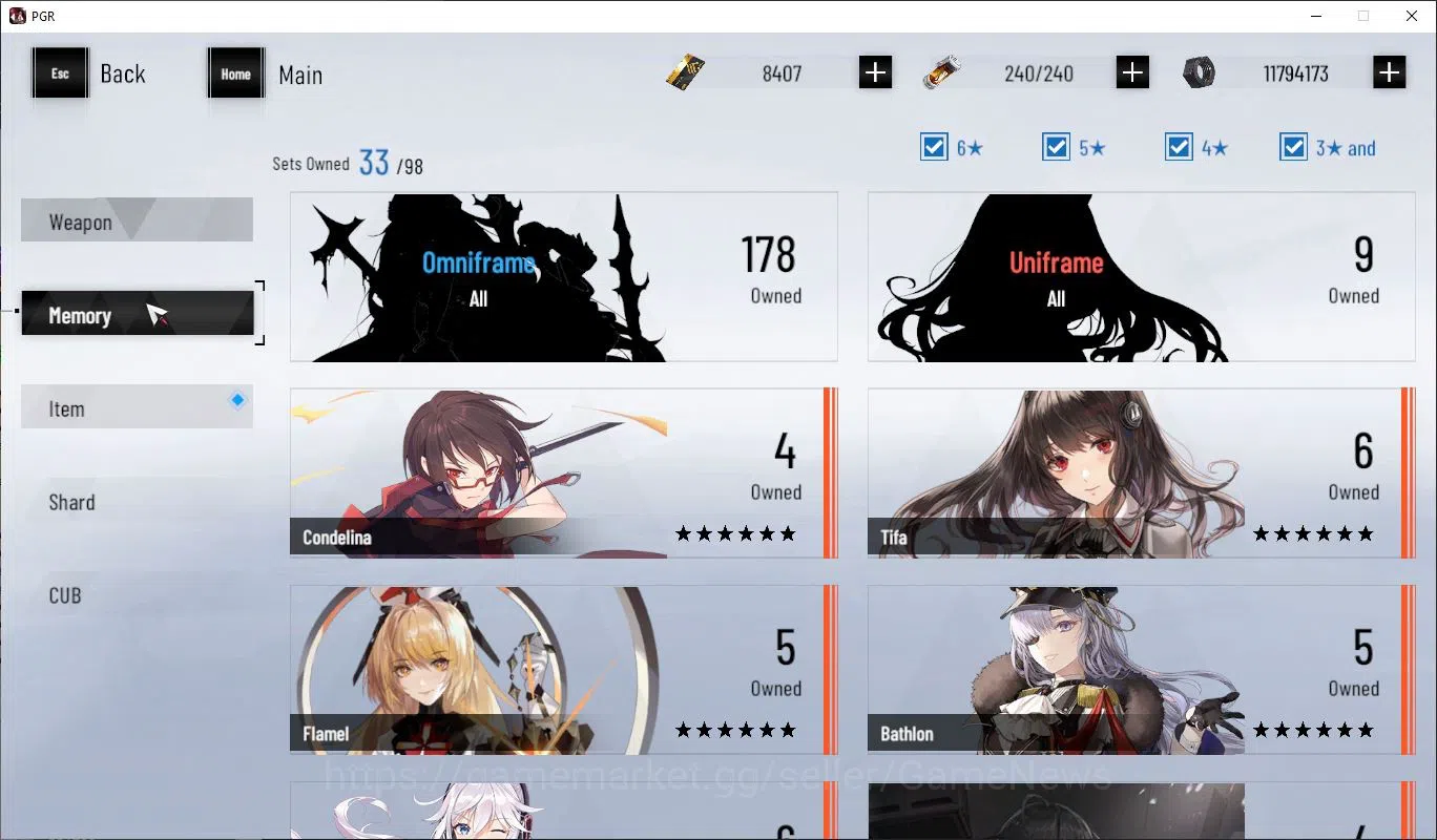 Punishing: Gray Raven Accounts Starter ASIA |8.4K BC+3.9K GoldenCard| Lucia Pyroath+Sign, Qu Shukra+Sign, Feral+Sign, Luna 13